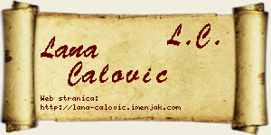Lana Ćalović vizit kartica